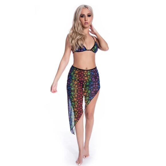 🦋B2G1🦋MIDNIGHT BALLERINA Rainbow Pot 3 Pc Festival Set Swim/Dance Wear - Picture 1 of 4